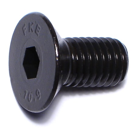 Midwest Fastener M10-1.50 Socket Head Cap Screw, Flat, Black Oxide Steel, 20 mm Length, 5 PK 76047